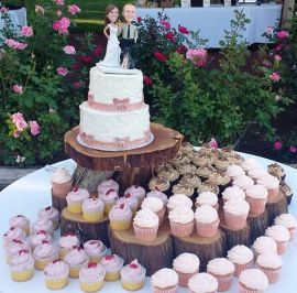 Raffia cake & cupcakes