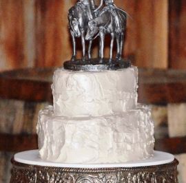Rustic buttercream, pewter topper